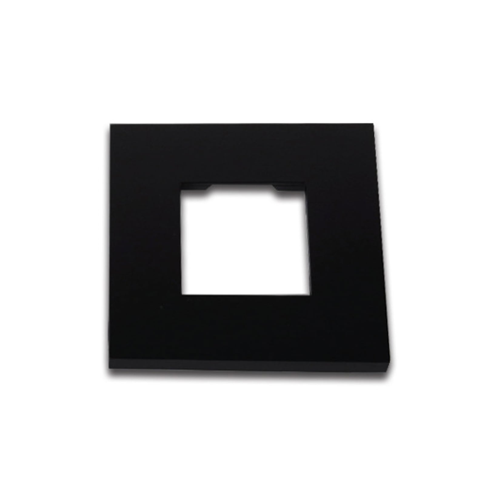 LED vegginnbyggingslampe Wall F svart 7,5x7,5 cm detalj
