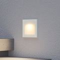 LED vegginnbyggingslampe Zamo hvit 11 cm dimbar IP65 forfra
