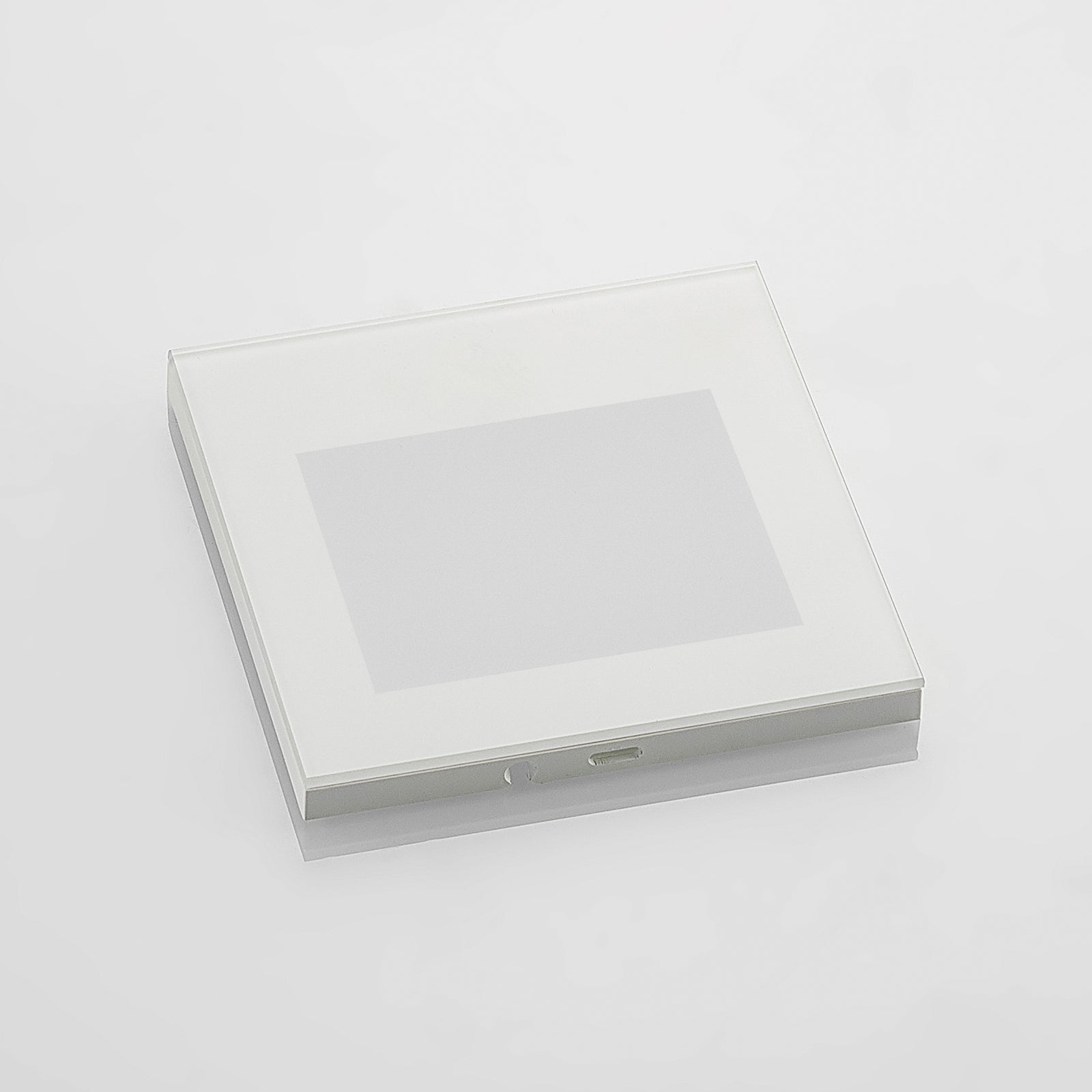 LED vegginnbyggingslampe Zamo hvit 11 cm dimbar IP65 med lys på