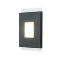 LED vegginnbyggingsspot antrasitt 7,6x7,6 cm IP44 - EVN forfra