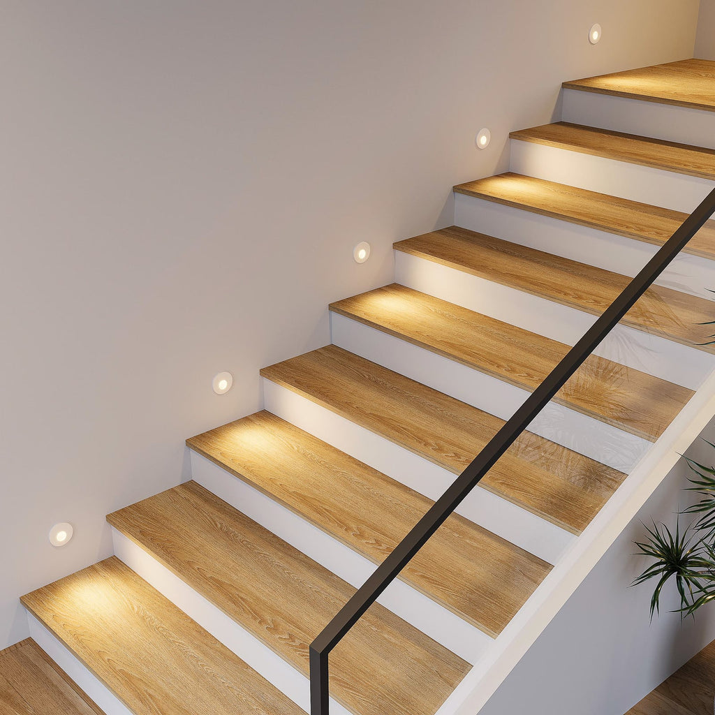 LED vegginnbyggingsspot dimbar hvit aluminium CCT Ø7,5 cm - Molto Luce bakside