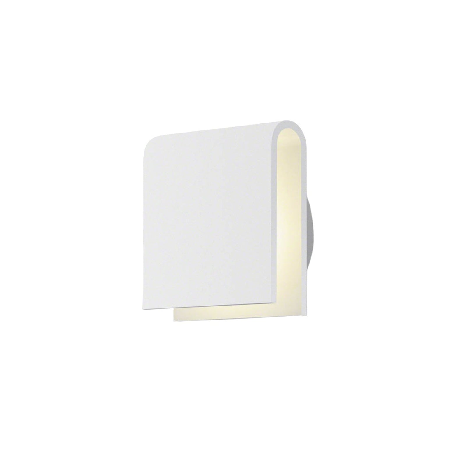 LED vegginnbyggingsspot indirekte hvit aluminium 9,7W forfra