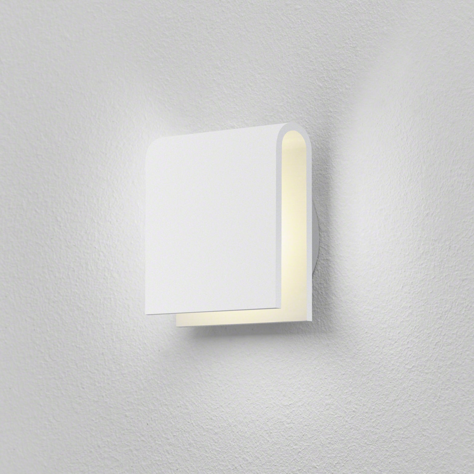 LED vegginnbyggingsspot indirekte hvit aluminium 9,7W montert