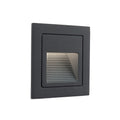 LED vegginnbyggingsspot Loro antrasitt aluminium front