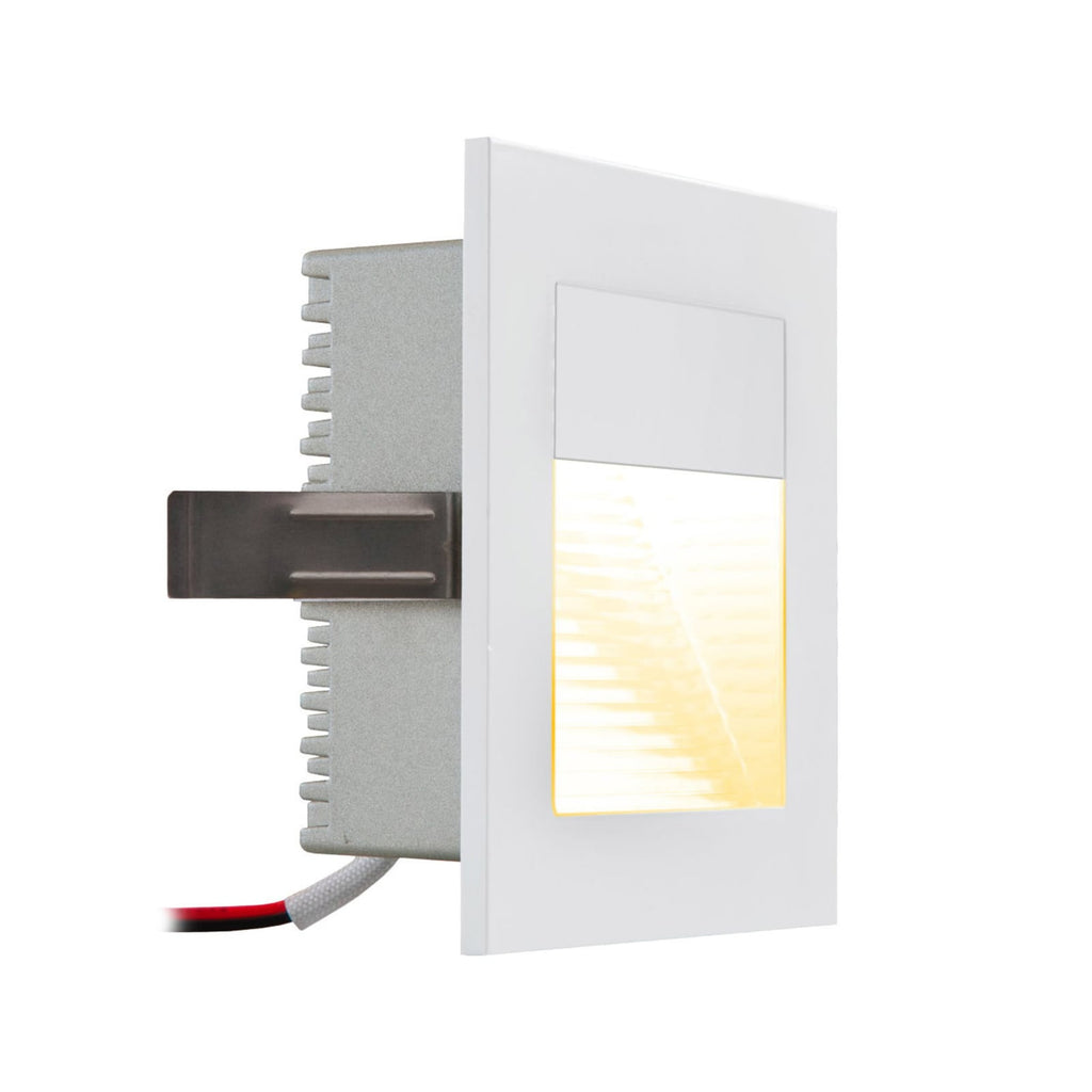 LED vegginnbyggingsspot P2170 hvit aluminium forfra