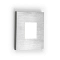 LED vegginnbyggingsspot rustfritt stål 7,6x7,6 cm IP44 - EVN forfra
