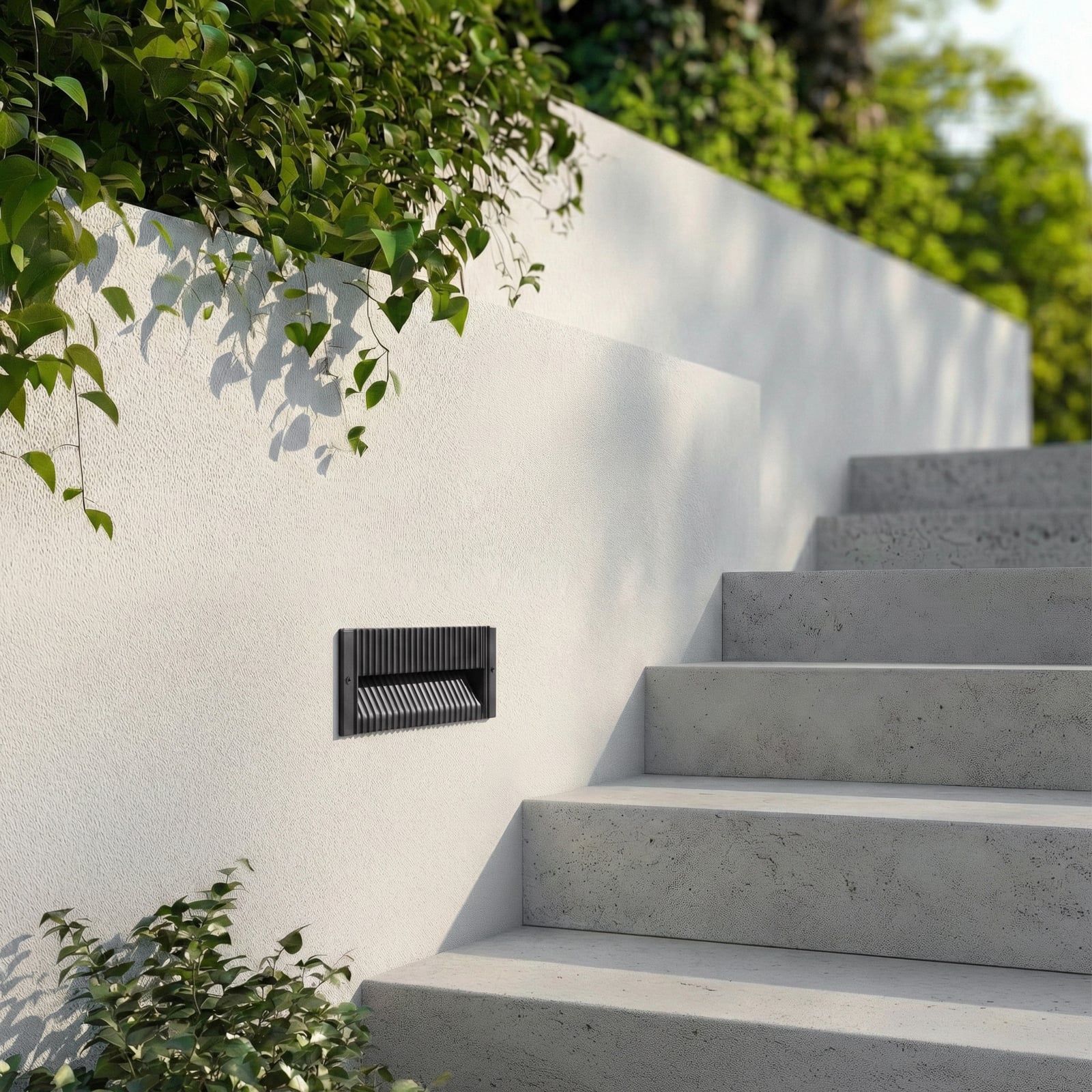 Montert LED vegginnbyggingsspot Tavion antrasitt 25 cm IP65