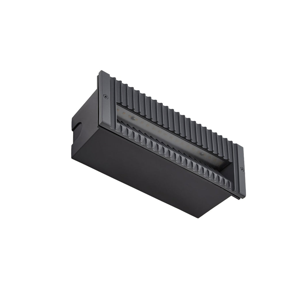 Nærbilde av LED vegginnbyggingsspot Tavion antrasitt 25 cm IP65