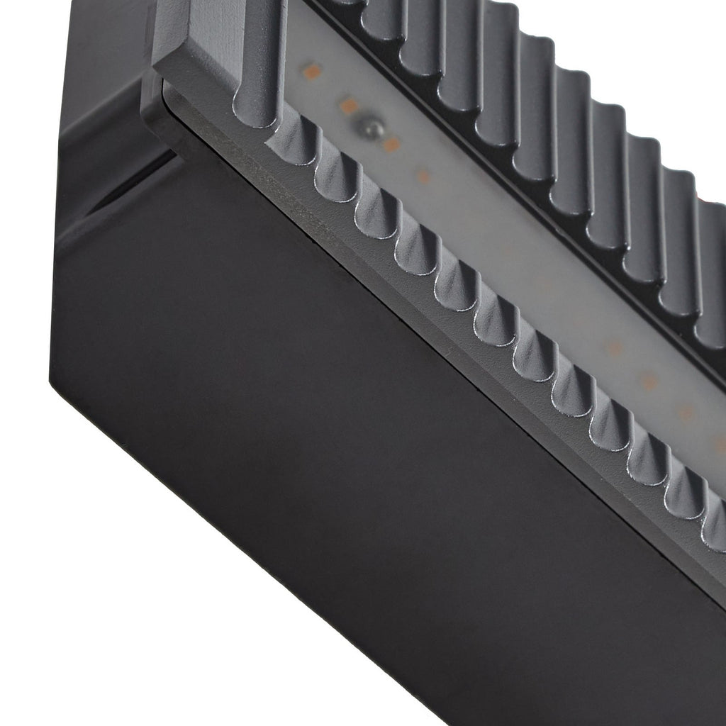 LED vegginnbyggingsspot Tavion antrasitt 25 cm IP65 monteringsdetaljer