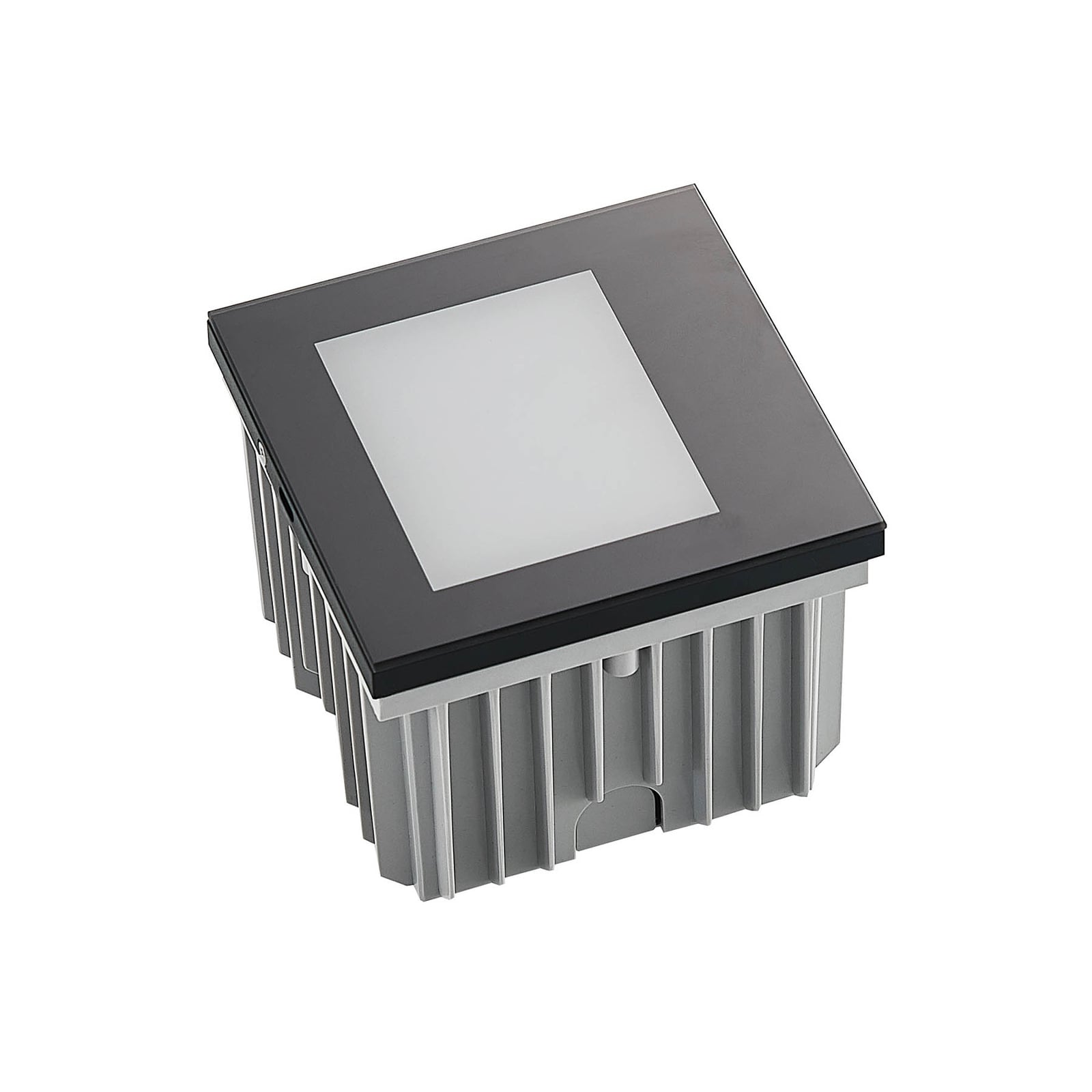LED vegginnbyggingsspot Zamo svart sideprofil