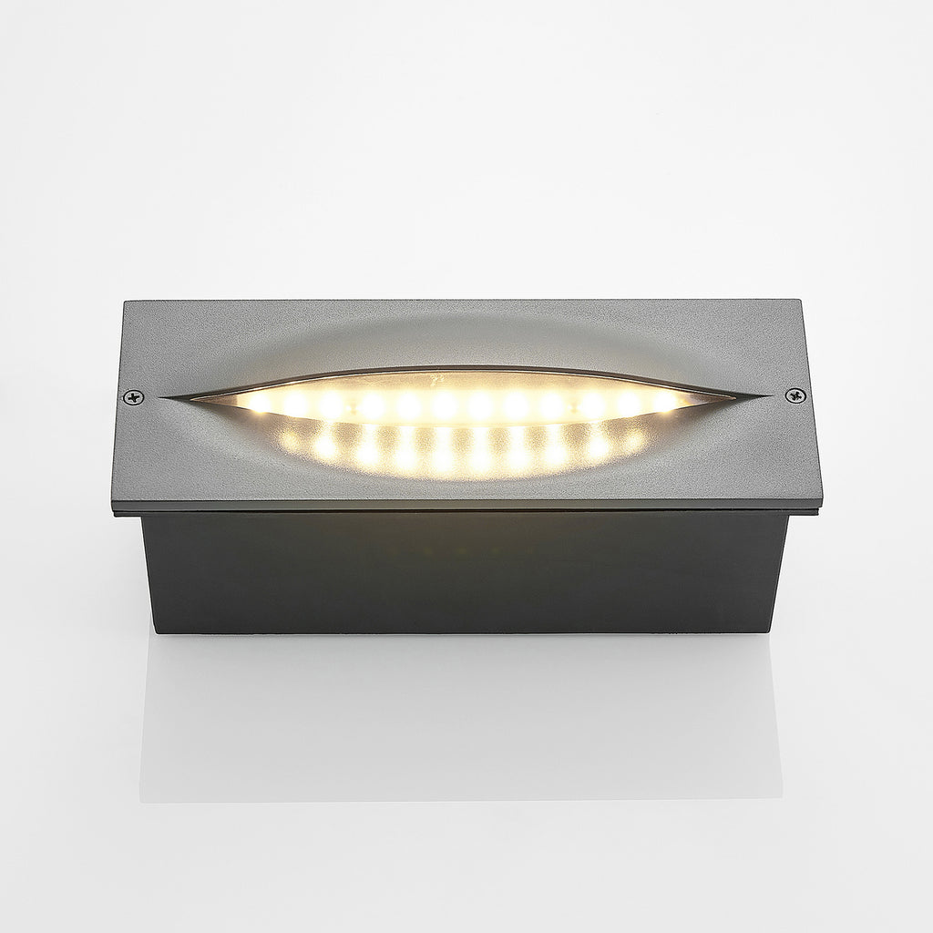 LED vegginnbyggingsspot Zandro antrasitt 25 cm 11W IP65 montert
