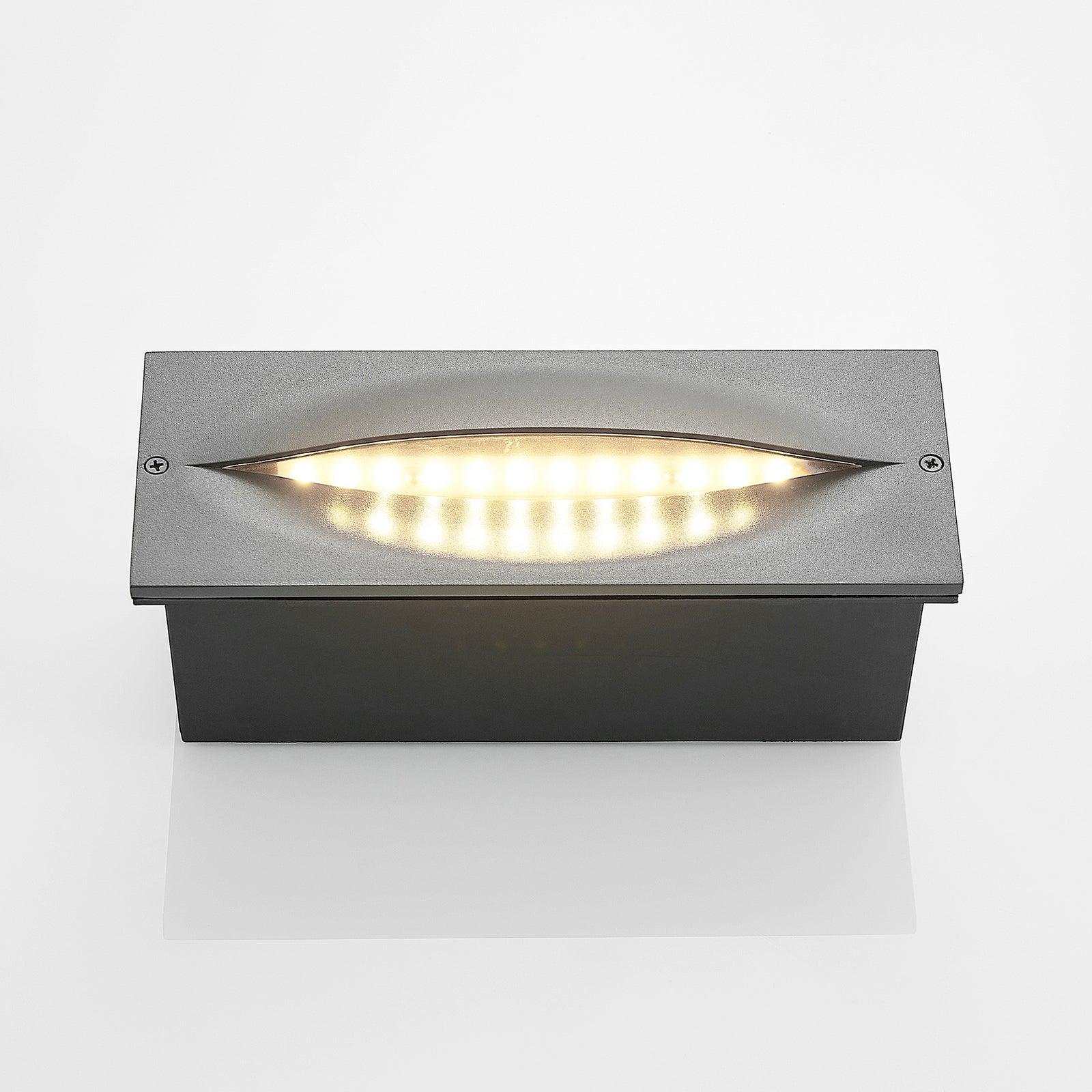 LED vegginnbyggingsspot Zandro antrasitt 25 cm 11W IP65 montert