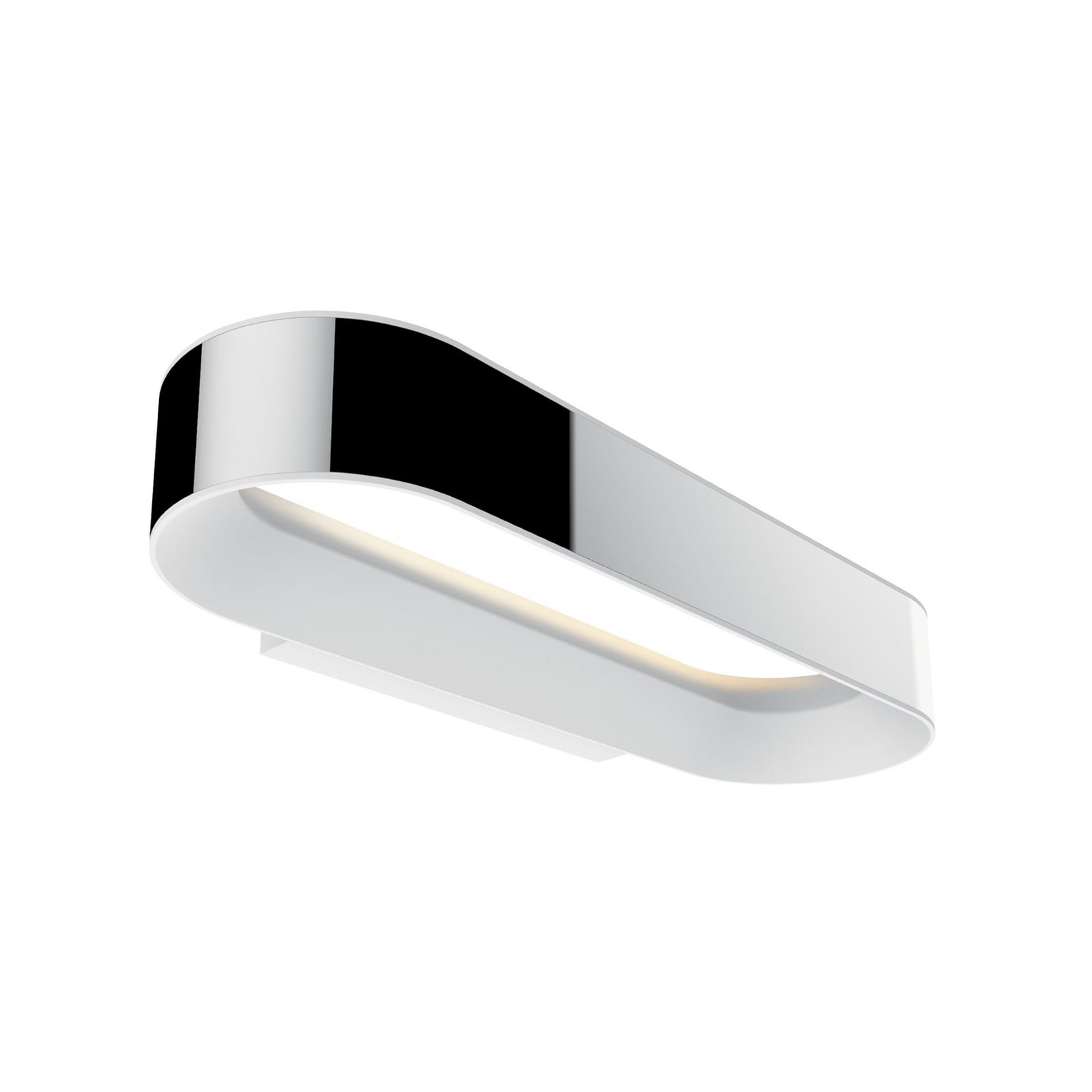 Montert LED vegglampe Agena dimbar krom 31 cm IP44 2700K fra Paulmann i rom