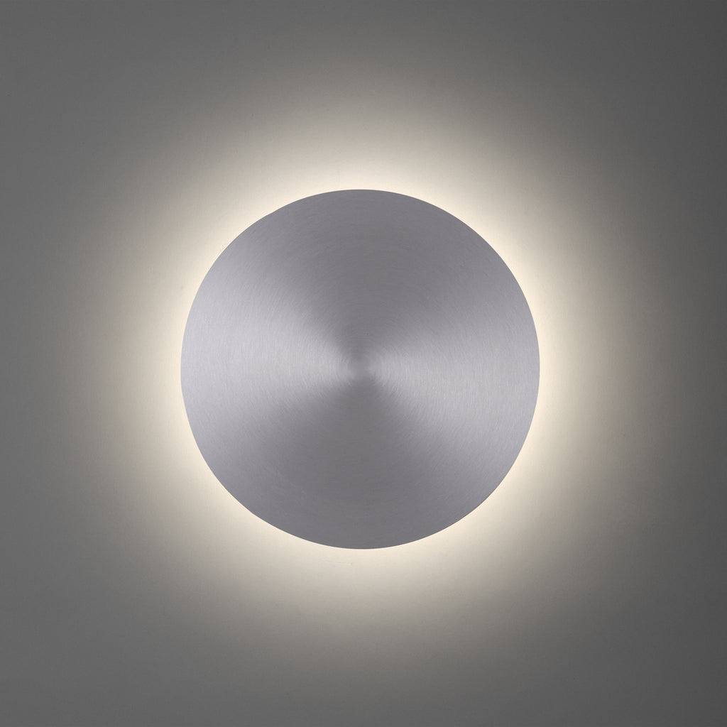 LED vegglampe Akku Puntua dimbar Ø25 cm aluminium sideprofil