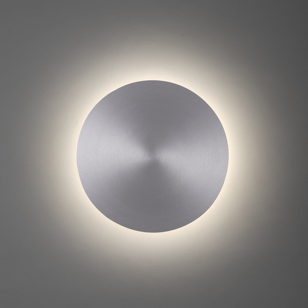 LED vegglampe Akku Puntua dimbar Ø25 cm aluminium sideprofil