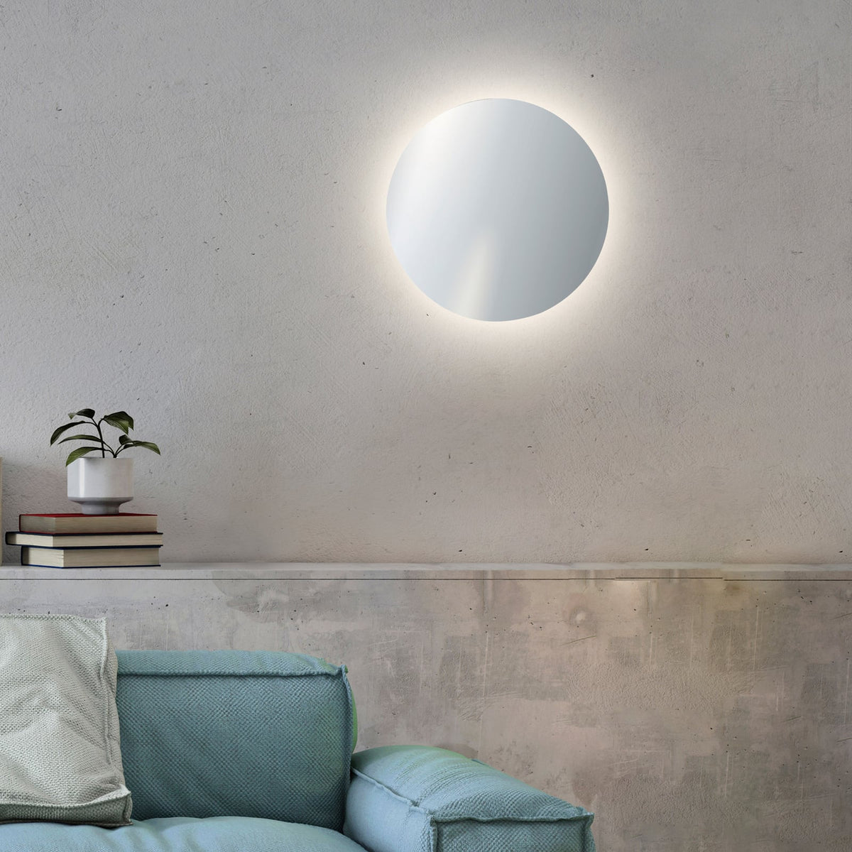 LED vegglampe Akku Puntua dimbar krom bakside