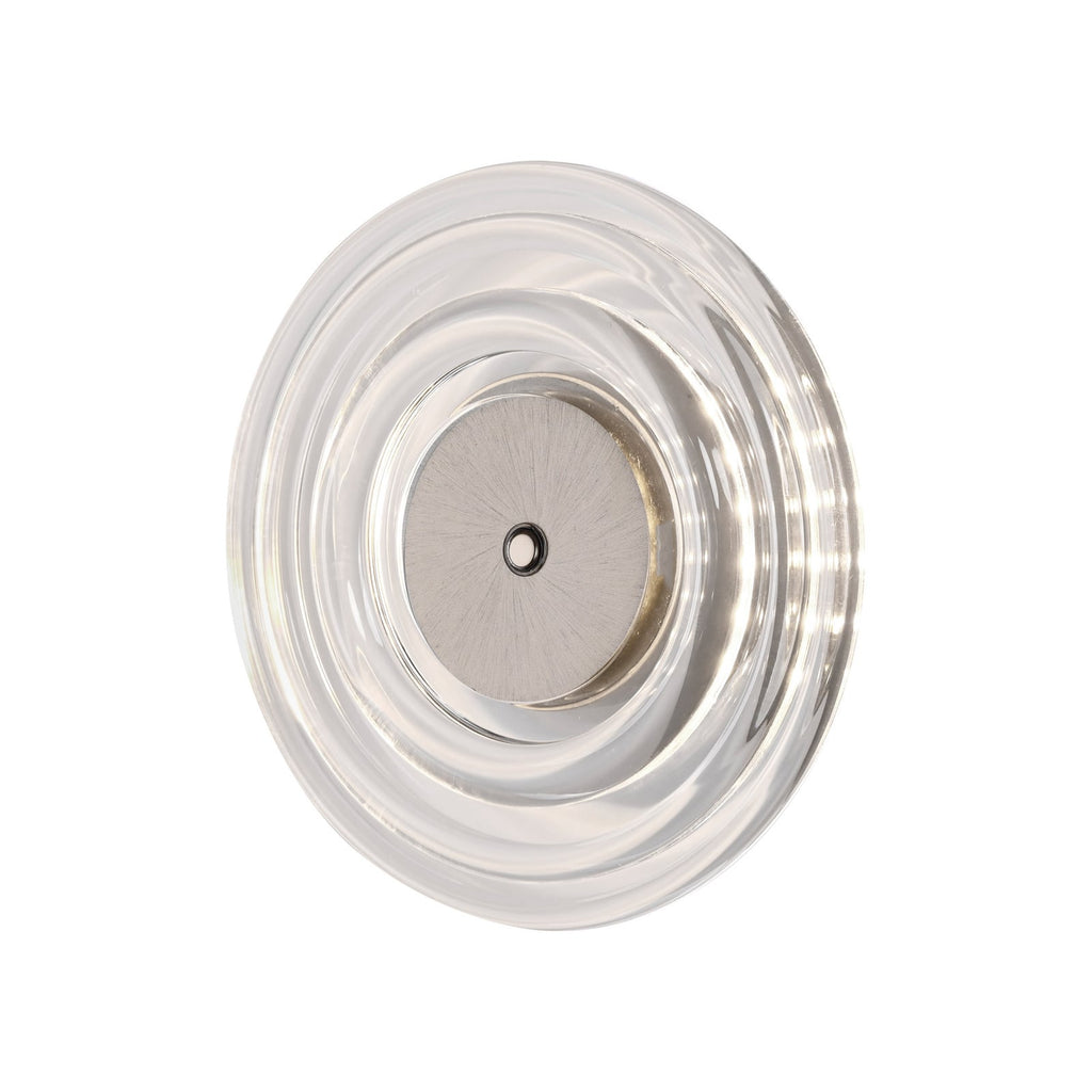 LED vegglampe Akku-Sono dimbar glass klar Ø18 cm montert