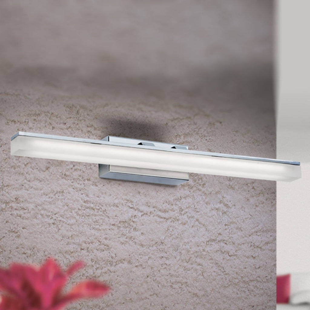 LED vegglampe Alexander krom akrylglass 46 cm forfra