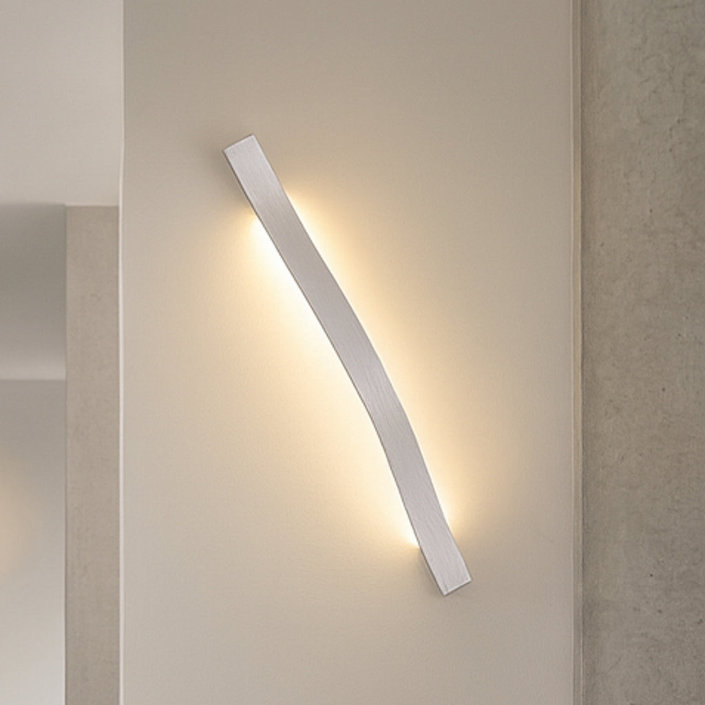 LED vegglampe Alvon sølv metall 50 cm 3000K forfra
