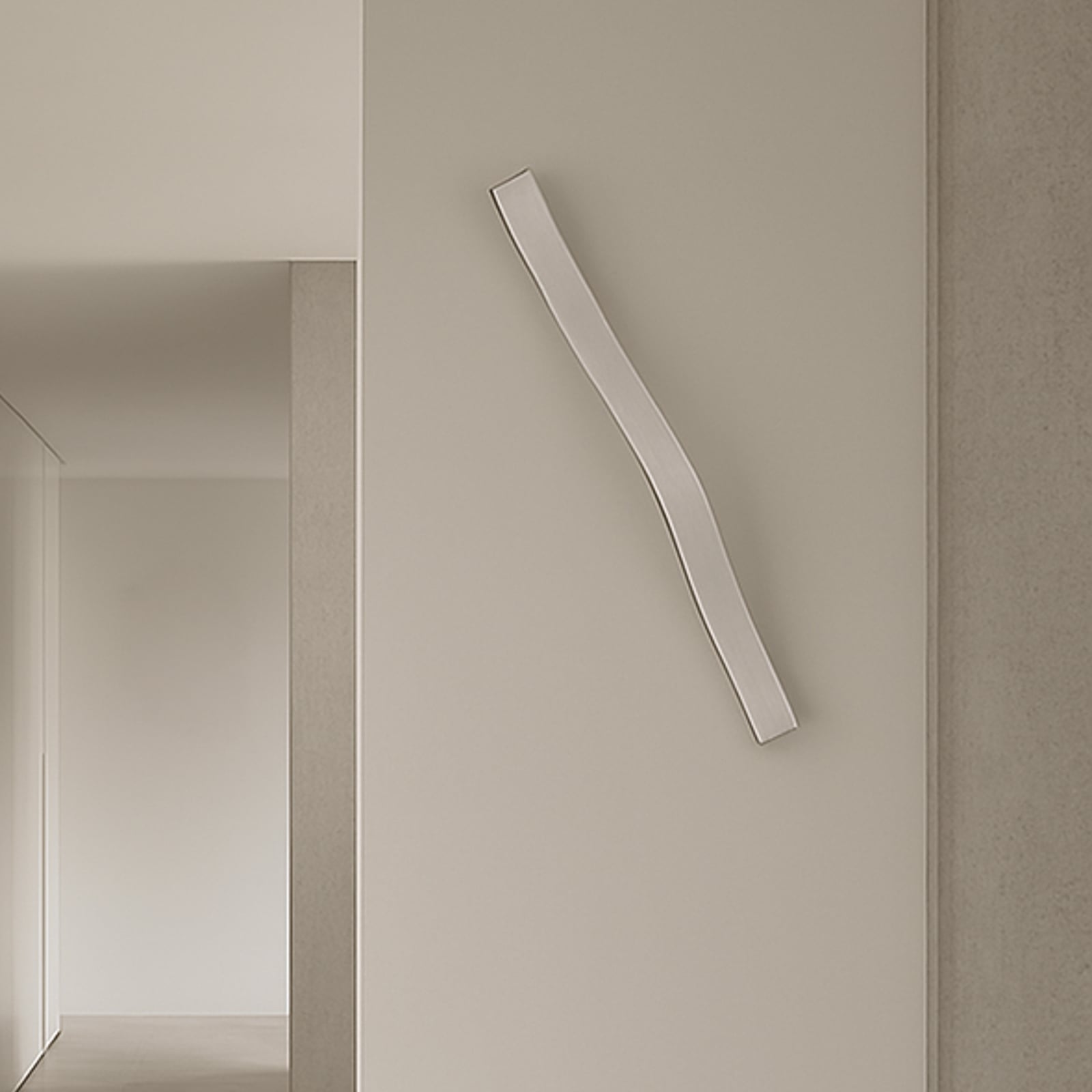 LED vegglampe Alvon sølv metall 50 cm 3000K detalj
