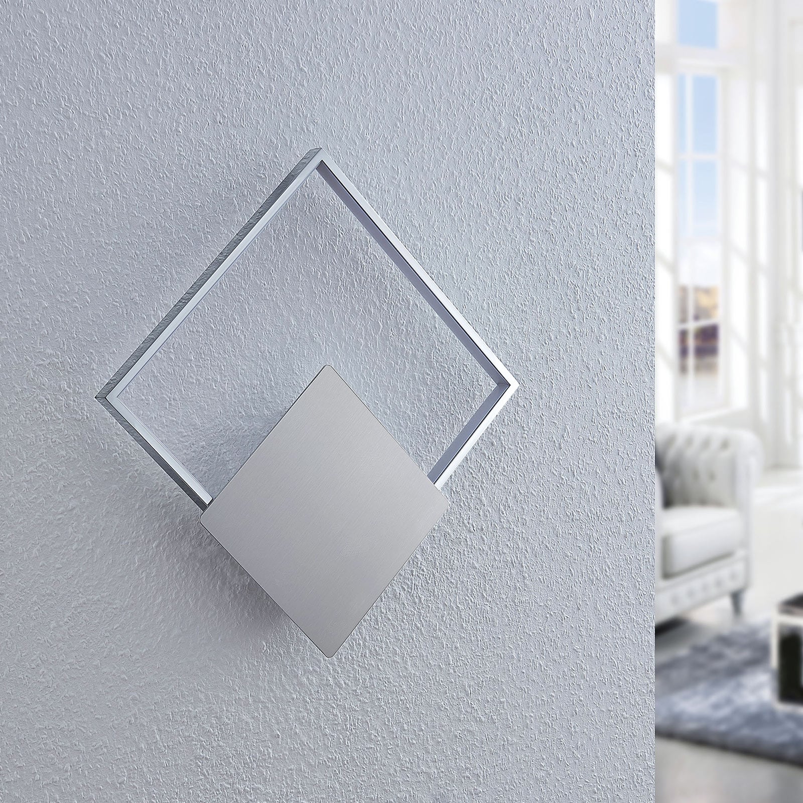 LED vegglampe Anays krom/klar detalj