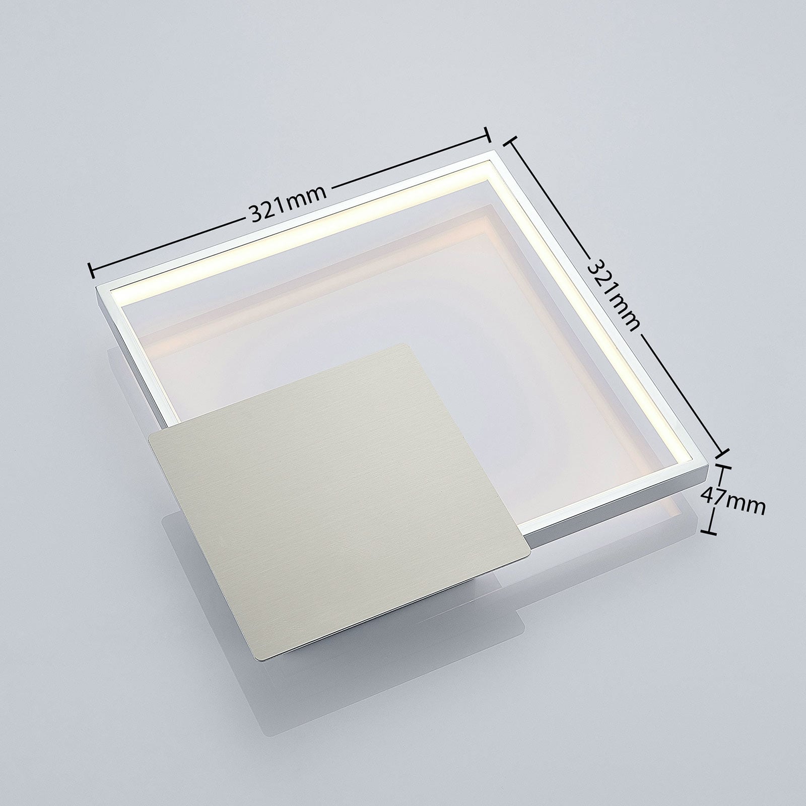 LED vegglampe Anays krom/klar nærbilde