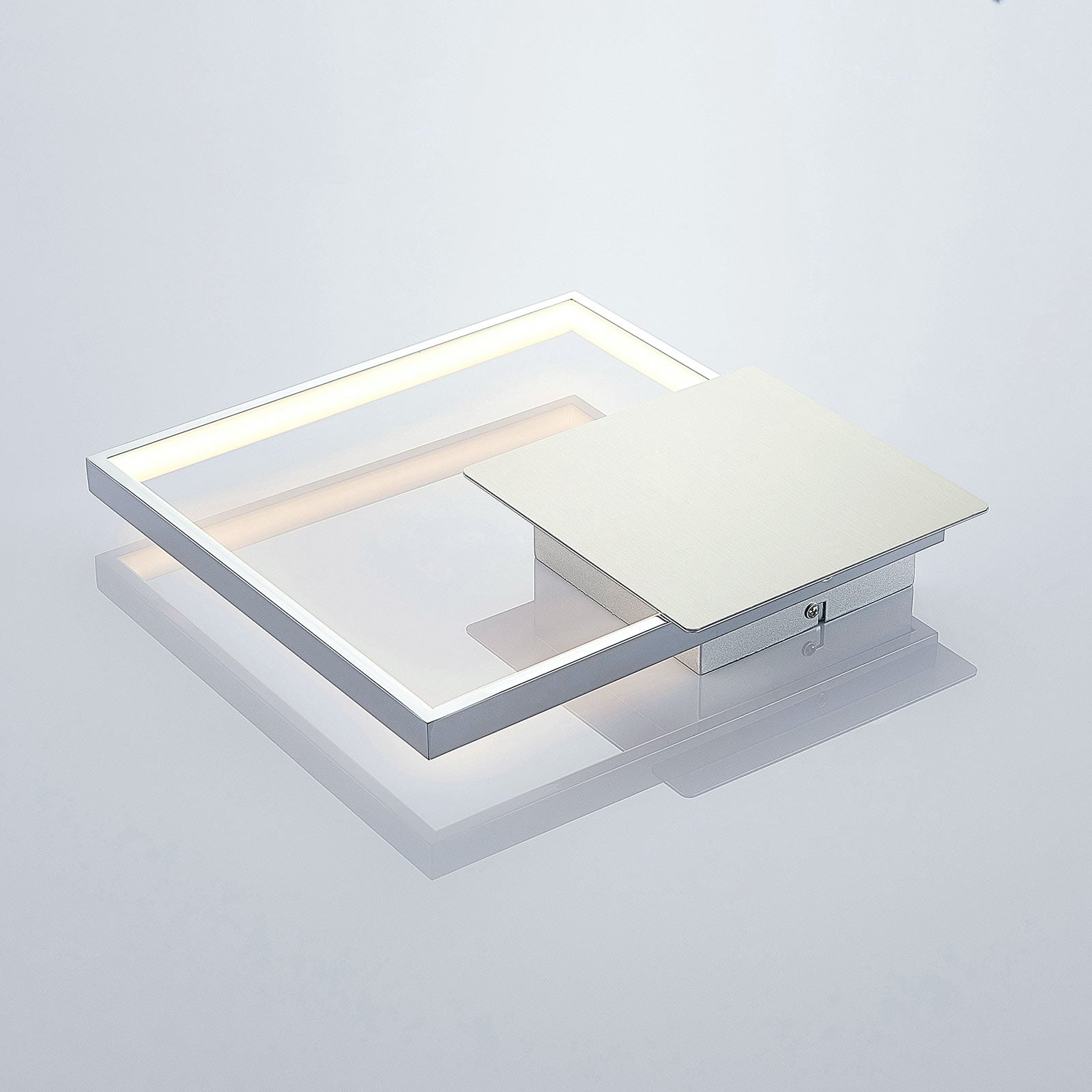 LED vegglampe Anays krom/klar sideprofil