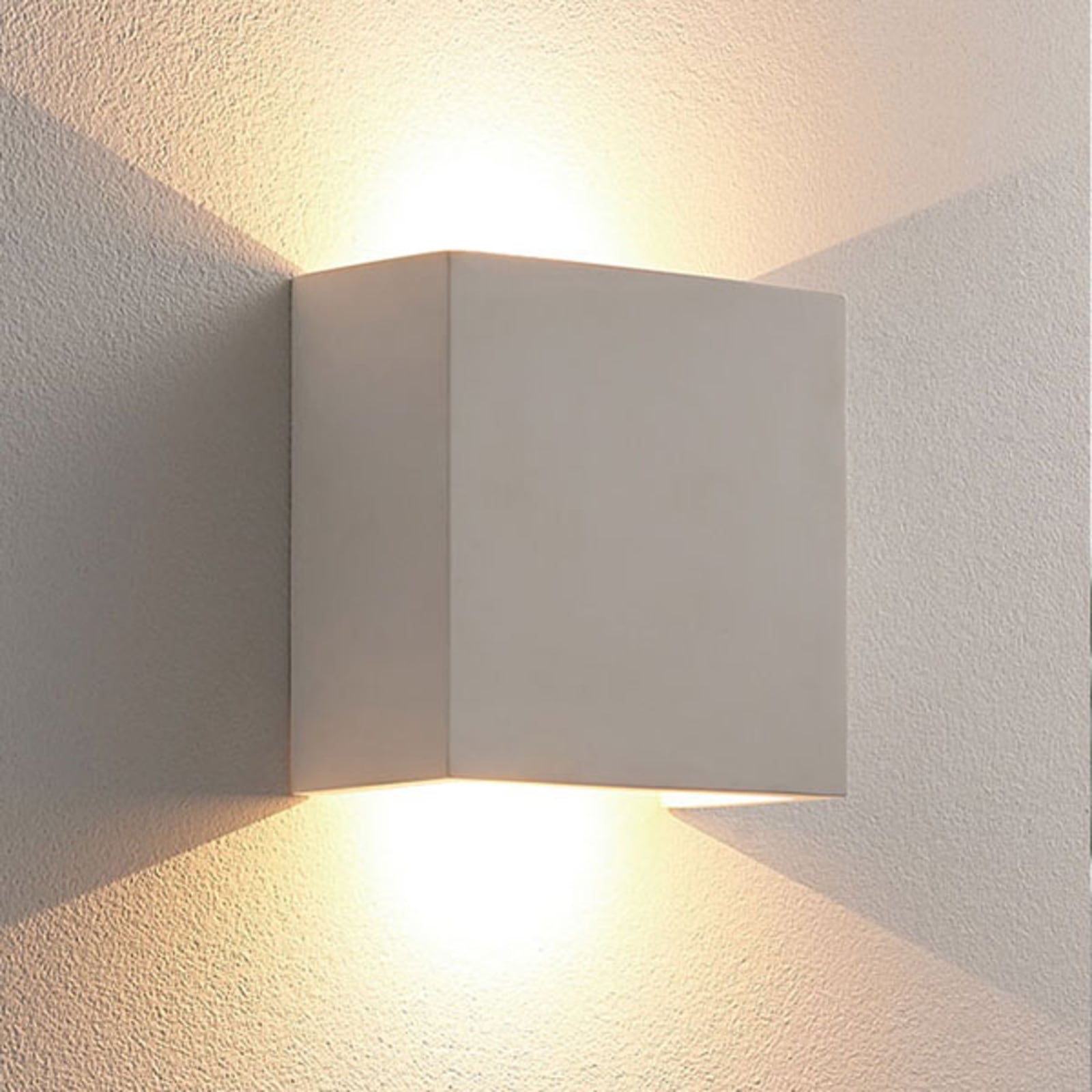 LED vegglampe Anneke opp og ned gips hvit forfra