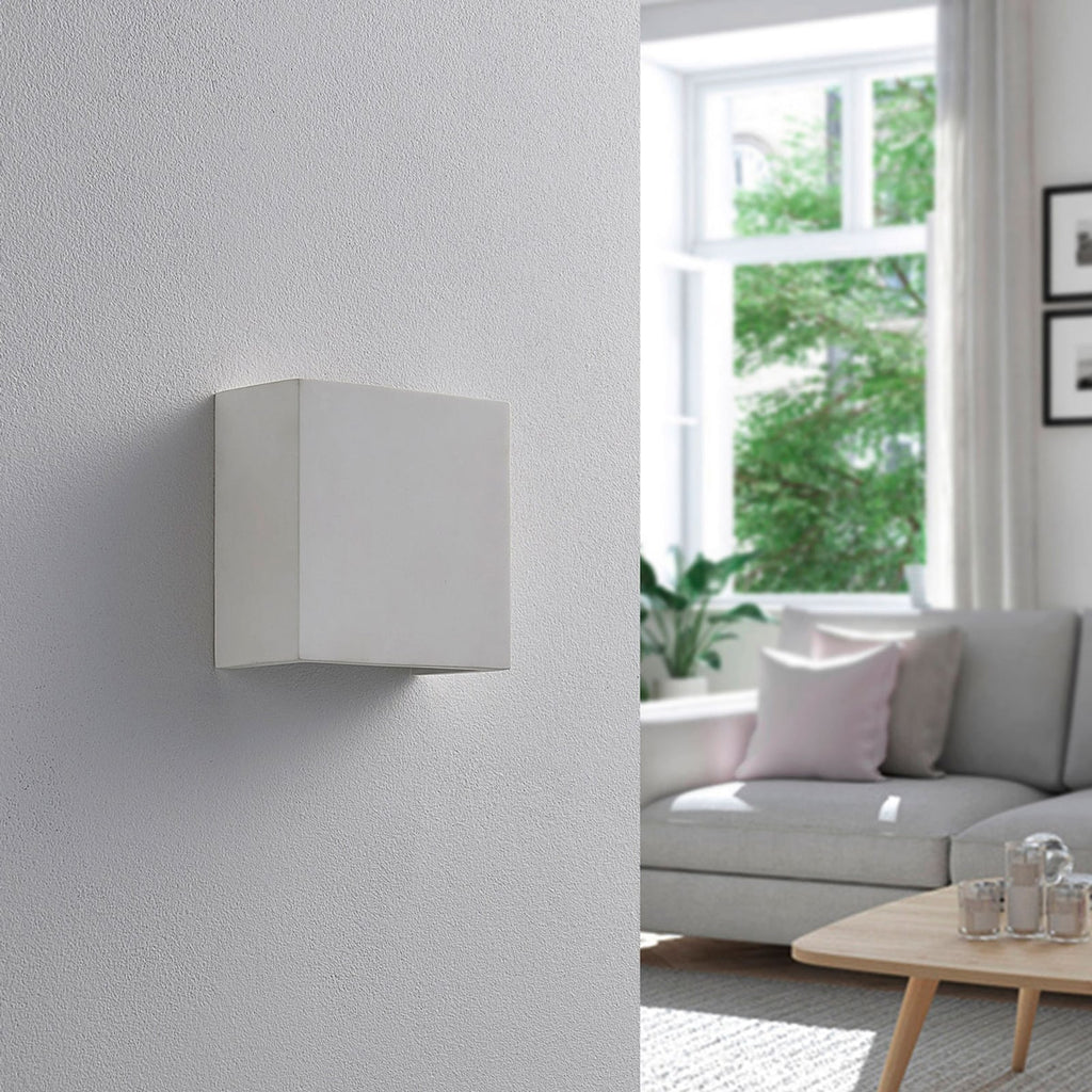 LED vegglampe Anneke opp og ned gips hvit bakside