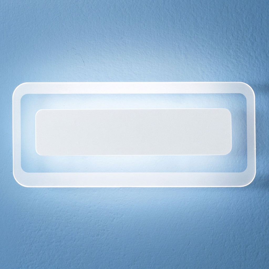LED vegglampe Antille hvit glass 31,4 cm front