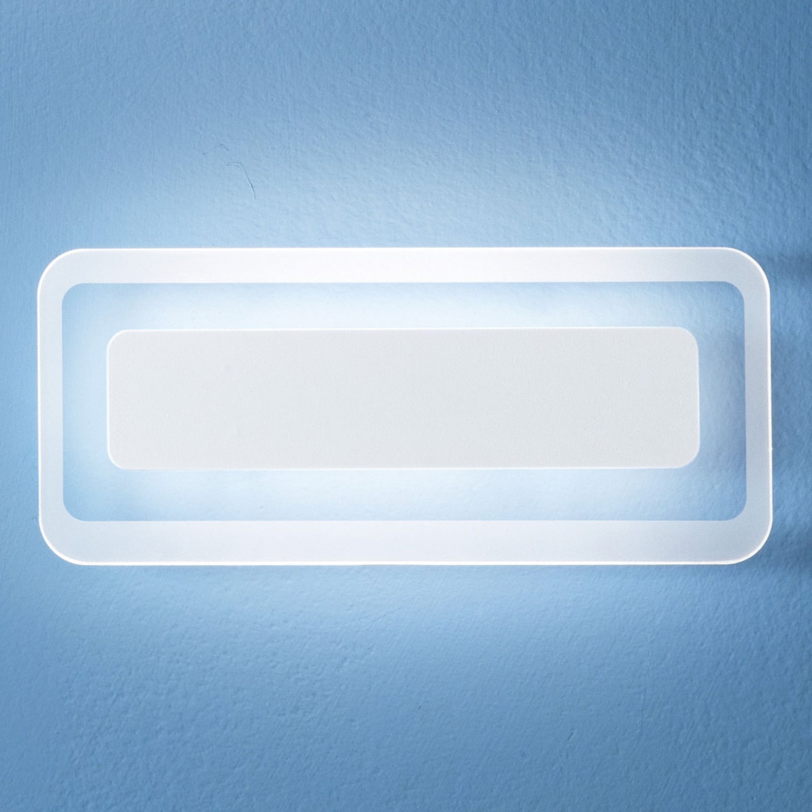 LED vegglampe Antille hvit glass 31,4 cm front