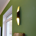 LED vegglampe Apodis svart/gull dimbar 50 cm forfra