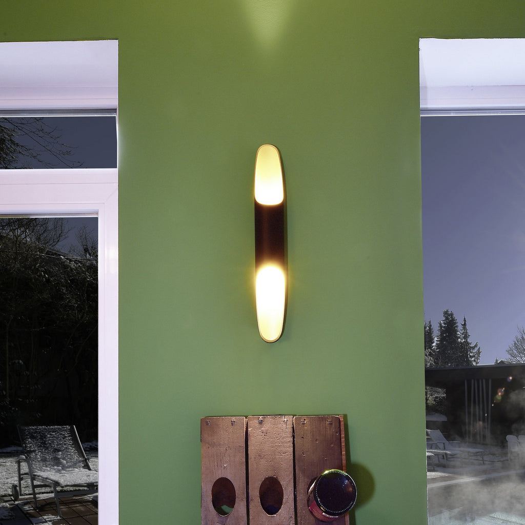 LED vegglampe Apodis svart/gull dimbar 50 cm bakside