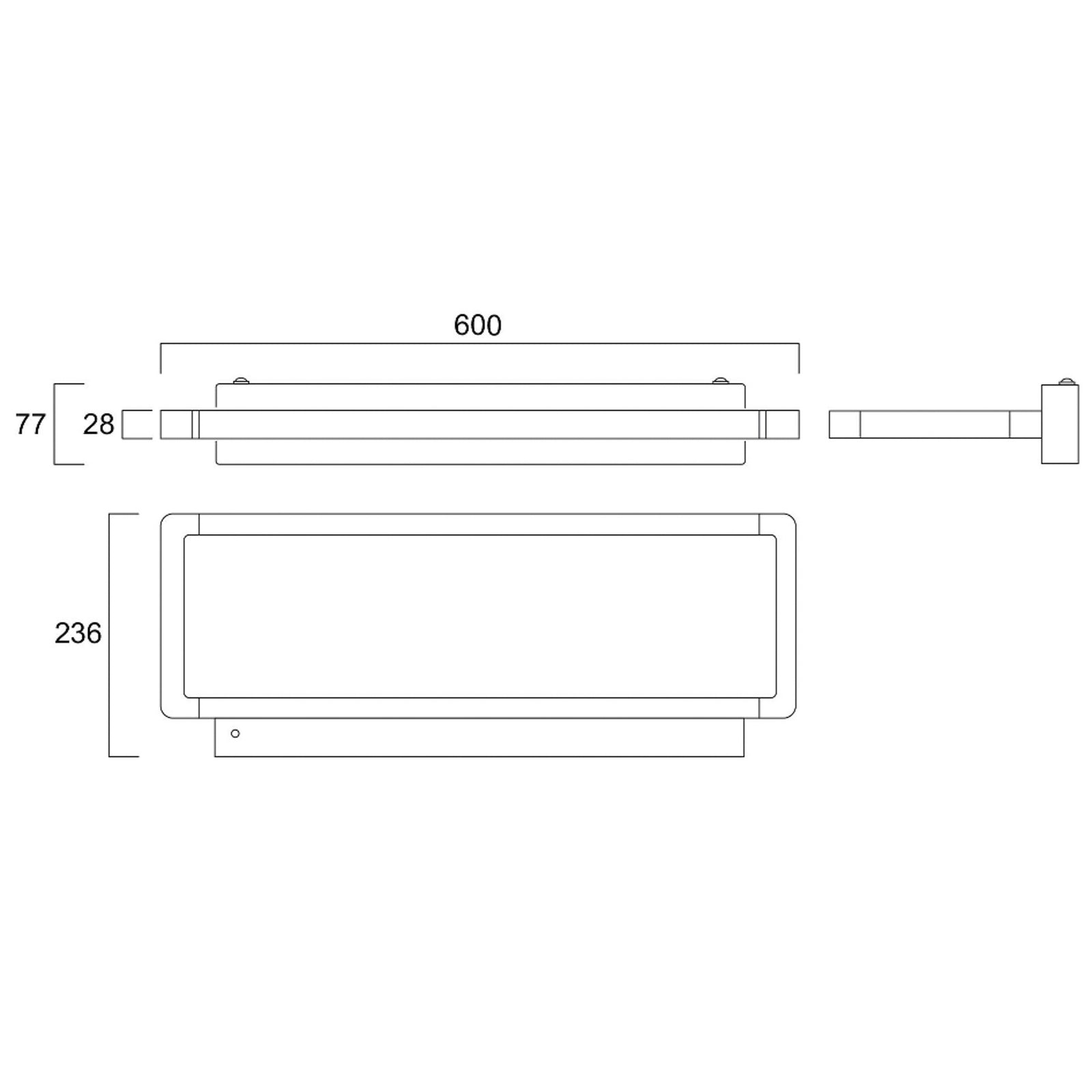 LED vegglampe Areum hvit 60x24 cm 45W 4000K nærbilde