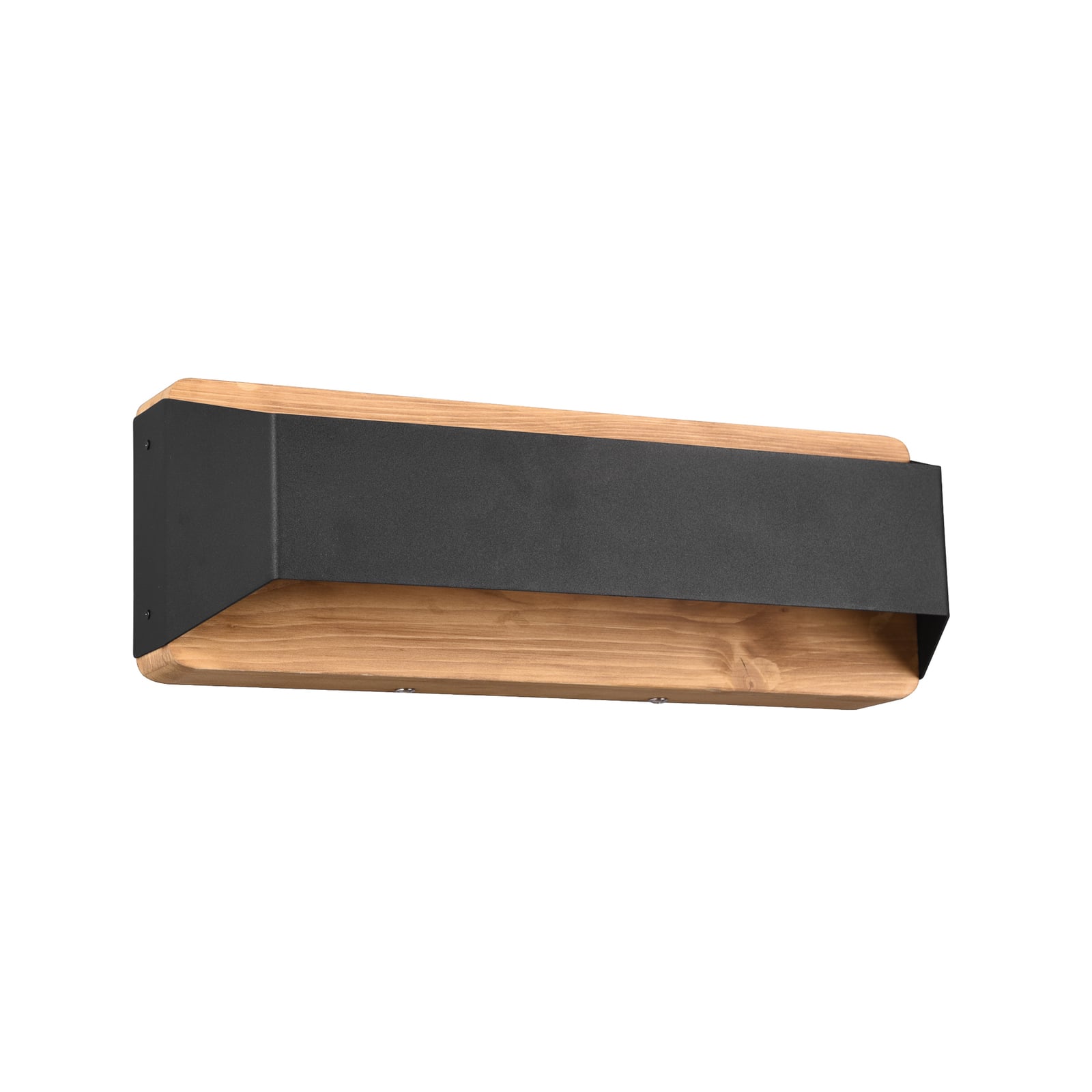 LED vegglampe Arino metall og tre detalj