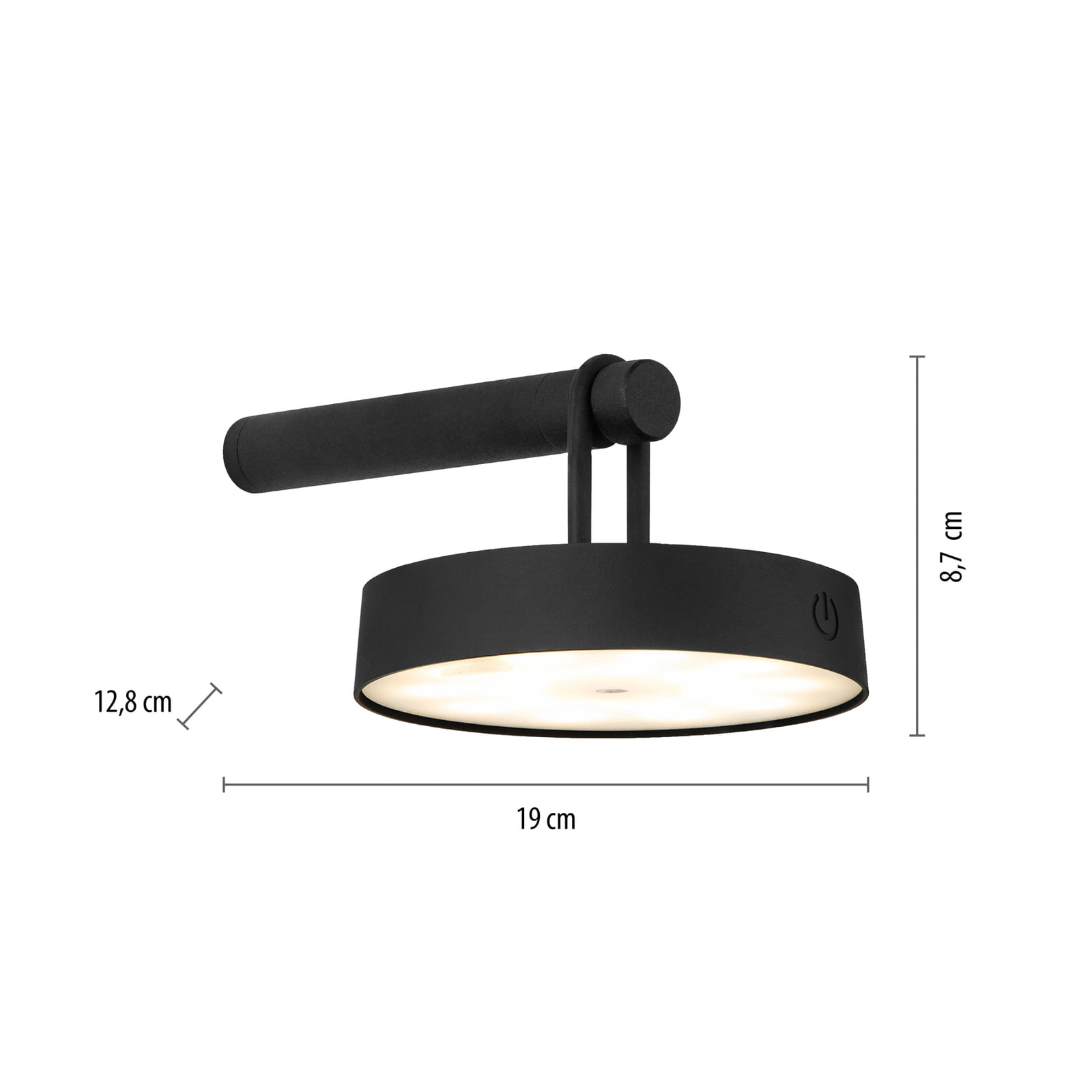 LED vegglampe Arma montert på vegg svart IP44