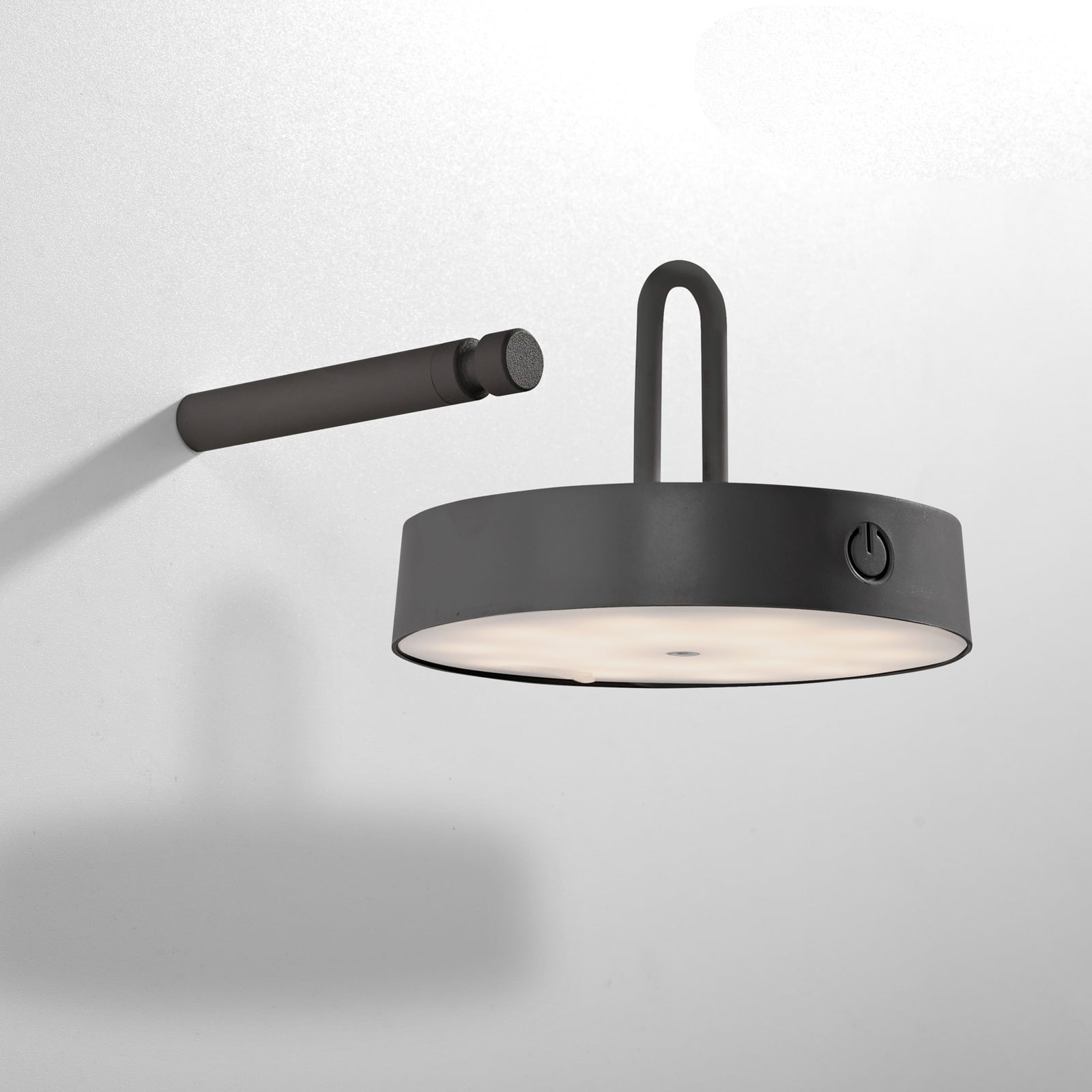 LED vegglampe Arma USB ladekabel svart IP44