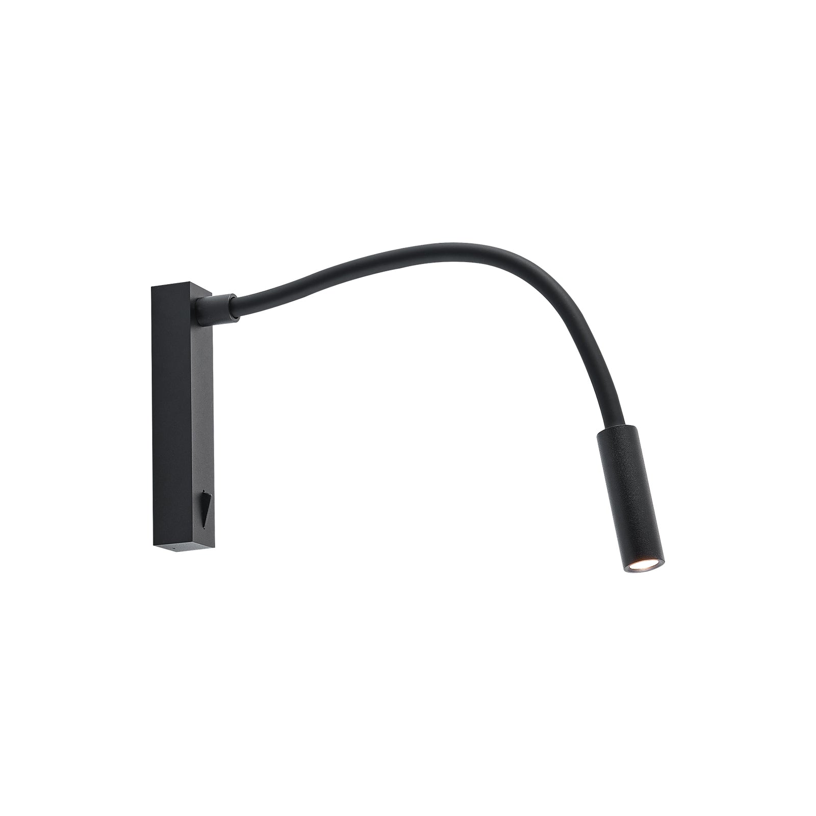 LED vegglampe Arok svart aluminium utspring 49 cm 7W montert på vegg stue