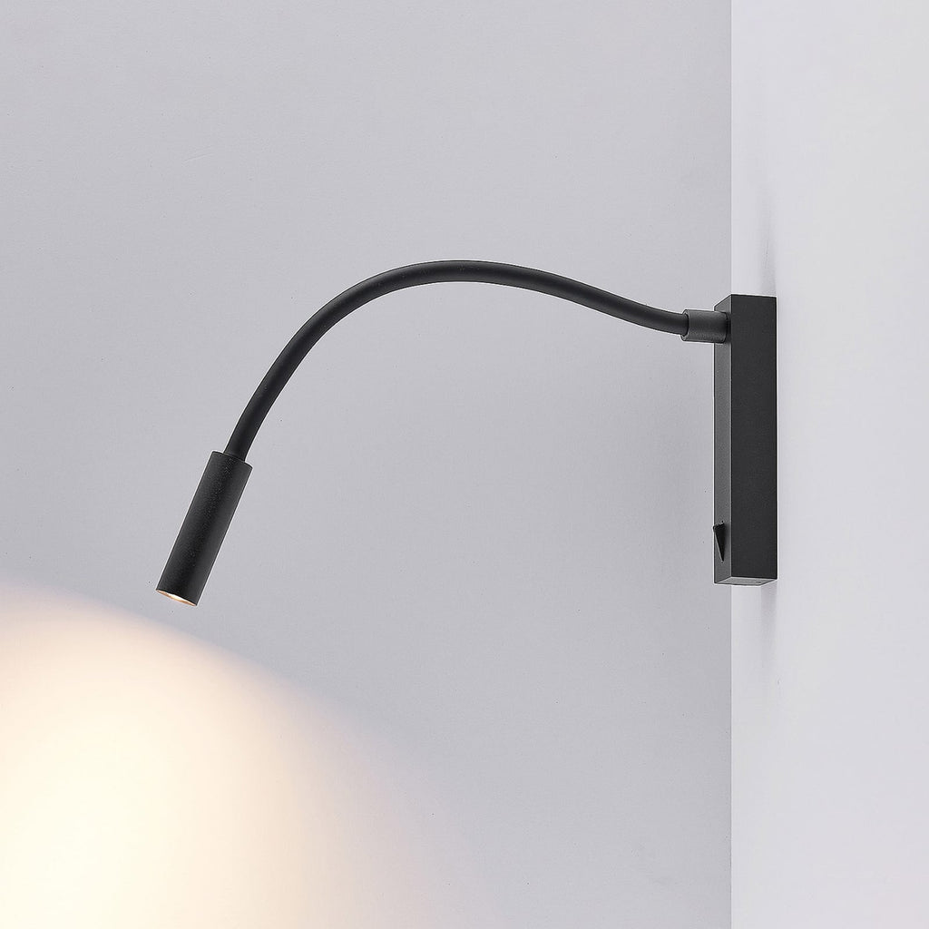 LED vegglampe Arok svart aluminium utspring 49 cm 7W justerbar arm