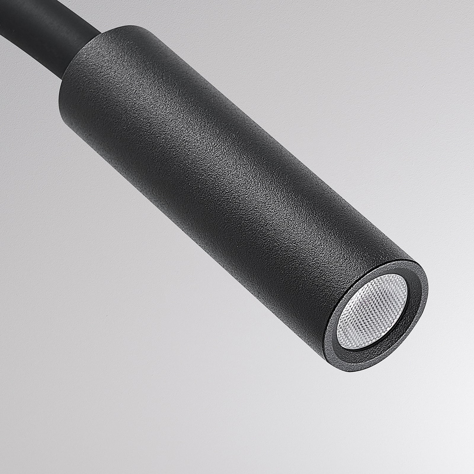 LED vegglampe Arok svart aluminium utspring 49 cm 7W sideprofil