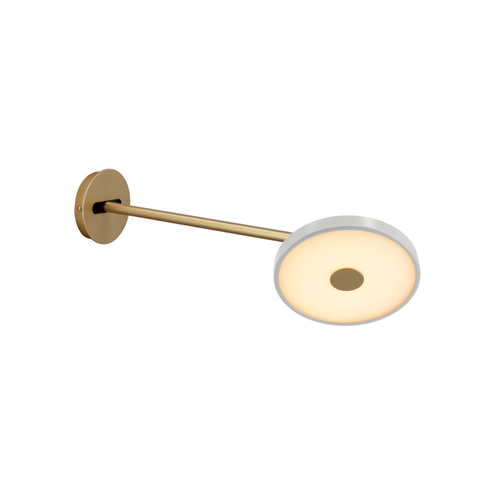 LED vegglampe Asteria Long dimbar grå/messing forfra