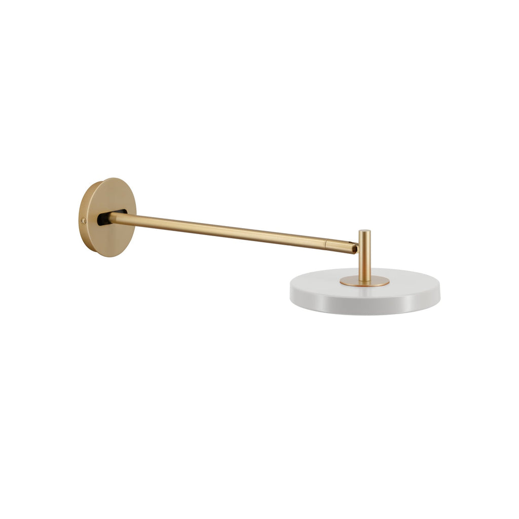 LED vegglampe Asteria Long dimbar grå/messing bakside