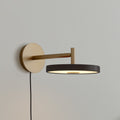 LED vegglampe Asteria Short dimbar svart messing forfra