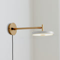 LED vegglampe Asteria Short lysgrå/messing dimbar forfra