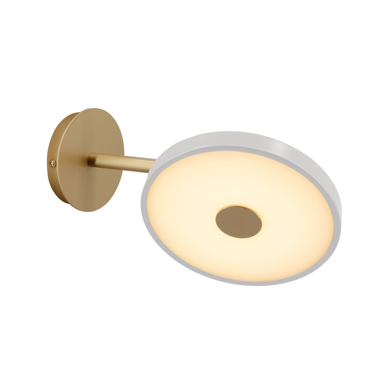 Detalj av LED vegglampe Asteria Short lysgrå/messing dimbar