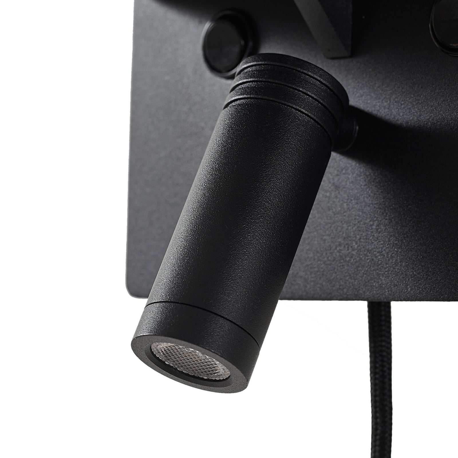 LED vegglampe Auden svart med svingbar spot