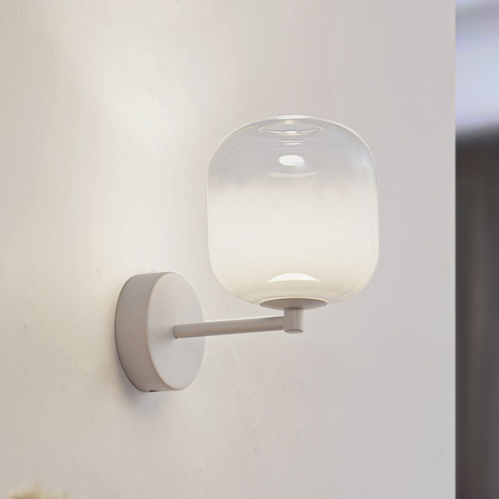 LED vegglampe Avelina glass/metall hvit forfra