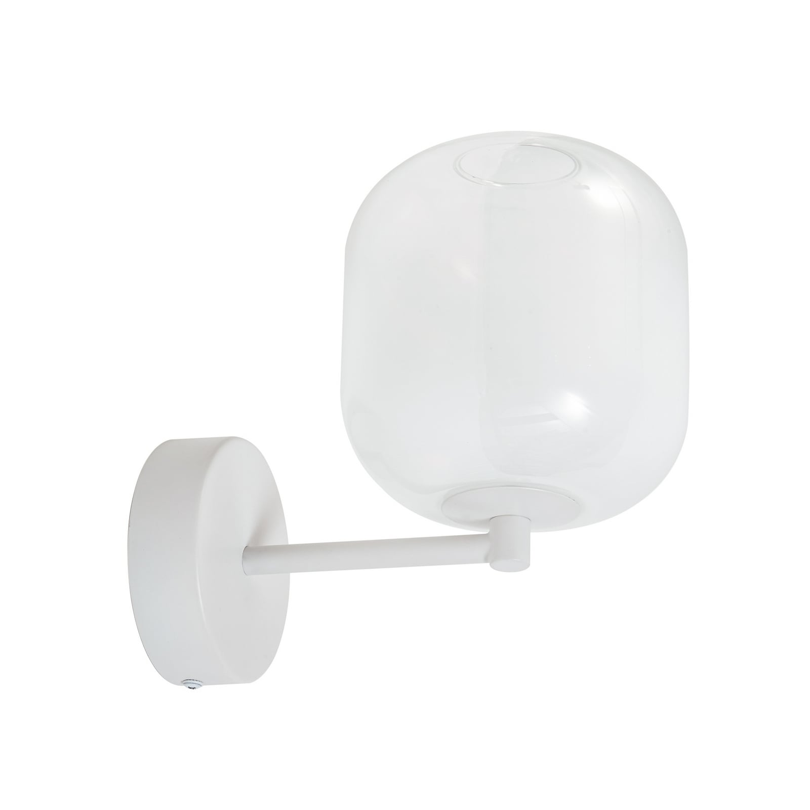 Montert LED vegglampe Avelina glass/metall hvit i rom