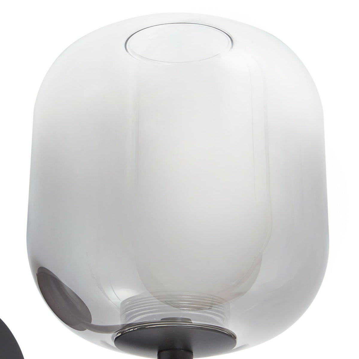 LED vegglampe Avelina røykgrå glass side