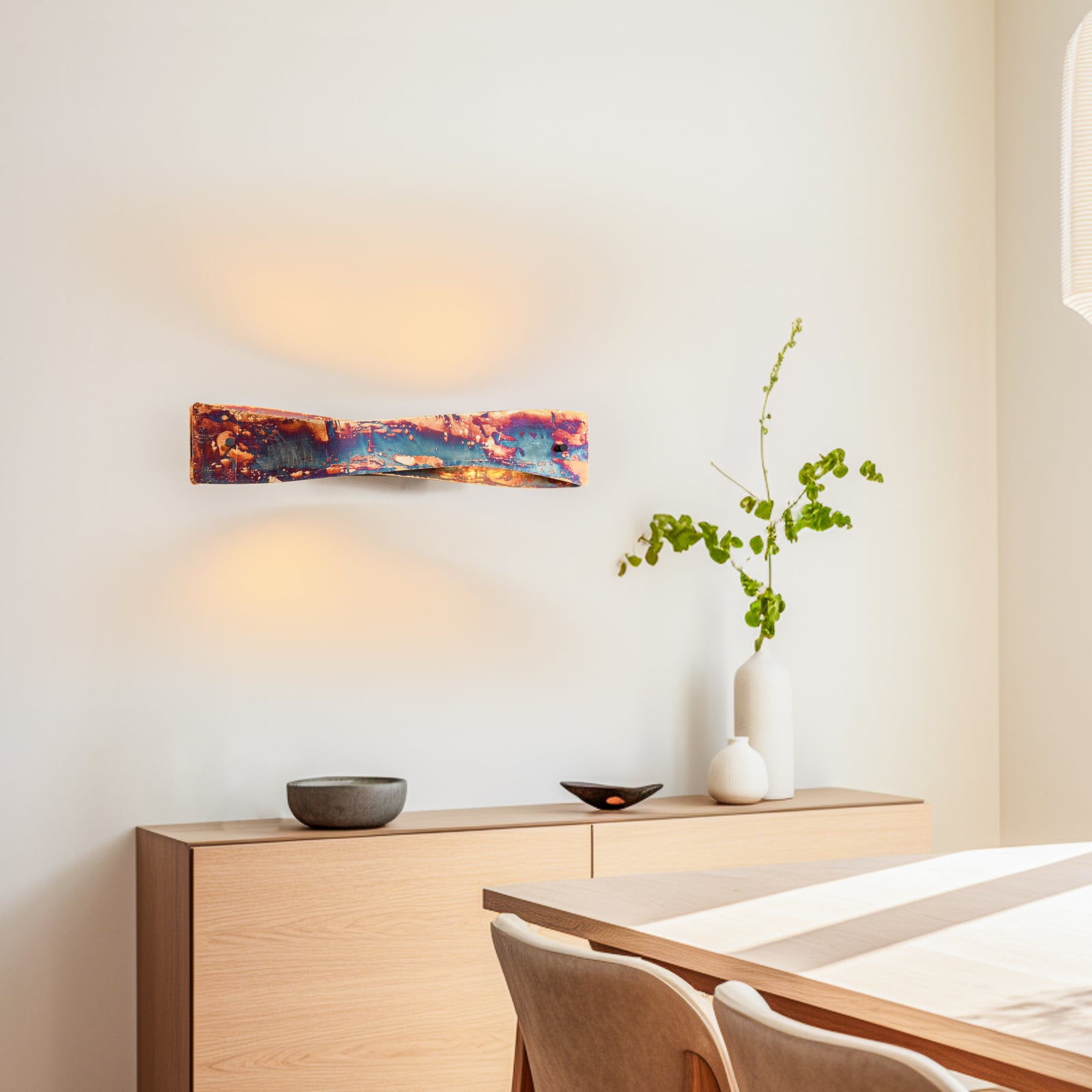 LED vegglampe Baloria dimbar flerfarget oksidert bakside